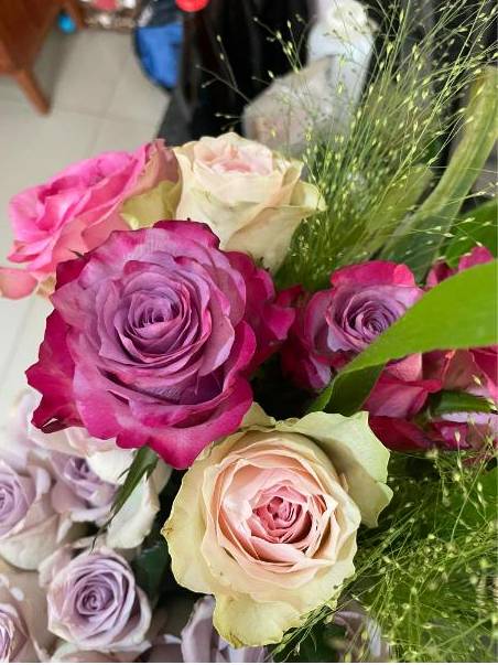 Floral installation at venue