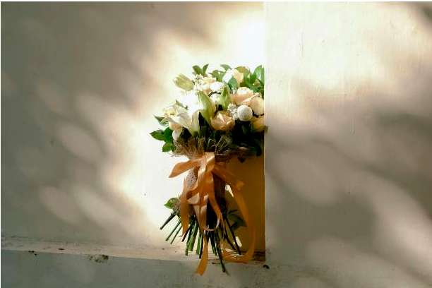On-brand floral arch