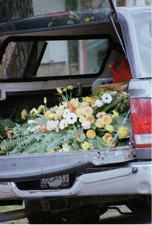 Retail window display florals